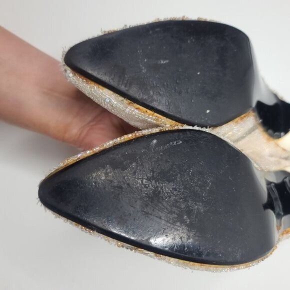 Vintage 1980s J. Renee Beaded Formal Wedding High Heels size 9 M - Picture 16 of 16